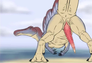 beach claws cloud feral finger_claws genitals long_mouth male penis sky solo tapering_penis toe_claws deckarddragoon dinosaur prehistoric_species reptile saurischian scalie spinosaurid spinosaurus theropod animated high_framerate no_sound short_playtime video