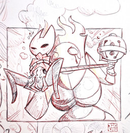 angry anthro armor big_breasts biped bodily_fluids bound breasts captured censer dominant duo female female/female female_dominating_female female_rape female_raped female_raping_female forced genital_fluids genitals headgear helmet huge_breasts larger_anthro larger_dom larger_female non-mammal_vulva rape rubbing_vulva segmented_body sex sexual_assault size_difference small_waist smaller_anthro smaller_female smaller_raped smoke_cloud vaginal_fluids vulva wide_hips digsaw hollow_knight:_silksong hollow_knight_(franchise) team_cherry hornet_(hollow_knight) last_judge arachnid arthropod beetle insect spider 2025 hi_res traditional_media_(artwork)