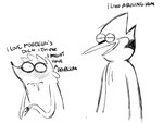 admiration anthro blush bodily_fluids degradation dialogue drawing drooling duo fur implied_abuse larger_male male male/male nervous open_mouth praise praise_kink saliva simple_background size_difference smaller_male smile talking_to_another text tuft white_body ranranparadoxx cartoon_network regular_show mordecai_(regular_show) rigby_(regular_show) avian bird blue_jay corvid jay_(bird) mammal new_world_jay oscine passerine procyonid raccoon english_text