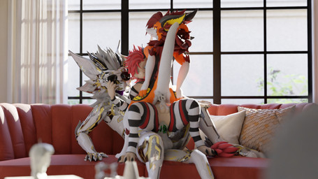 anal anal_penetration animal_genitalia animal_penis anthro arm_warmers armwear balls bodily_fluids body_hair brass_knuckles building butt canine_genitalia canine_penis chrome chrome_body clothing cum cum_in_ass cum_inside cybernetics digitigrade elbow_gloves erection eyewear fingers fluffy fluffy_ears fluffy_hair fluffy_tail fur furniture genital_fluids genitals glasses gloves grey_body group group_sex hair handwear knot knotted_penis legwear machine male male/male male_penetrated male_penetrating male_penetrating_male melee_weapon metal metallic_body multicolored_body nude orange_body orange_scales penetration penile penis scales sex sofa sofa_sex stacked sunglasses tail tail_tuft thigh_highs threesome tower trio tuft weapon wearing_sunglasses whiskers white_body white_fur white_hair white_scales vibincane9 mythology cane9 moleigh monica_reggean dragon furred_dragon furred_scalie mythological_creature mythological_scalie nardoragon scalie 16:9 2026 3d_(artwork) blender_(artwork) colored digital_media_(artwork) hi_res widescreen