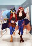 alanscampos big_breasts breasts bulge canine cleavage clothed clothing collar dickgirl feline fox hyperfox intersex mammal markings multiple_tails paws socks_(marking) torn_clothing
Rating: Questionable
Score: 25
User: Peekaboo
Date: January 04, 2014