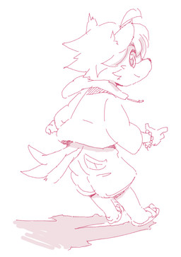 anthro clothed clothing male simple_background smile solo white_background young unknown_artist morenatsu shun_kodori canid canine canis mammal wolf source_request