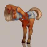 1:1 anthro baleinebleue bent_over bent_over_with_legs_held_straight blonde_hair breasts digital_media_(artwork) equid equine exposure_variation extended_arms female fur hair hands_on_knees hands_on_legs hands_on_own_knees hands_on_own_legs hands_on_own_thighs hands_on_thighs hanging_breasts holding_both_knees holding_both_legs holding_both_thighs horse leaning_on_self legs_together mammal shaded solo sport straight_legs