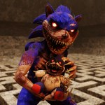 3d_(artwork) absurd_res ambiguous_gender anthro blender_(artwork) blood blue_body blue_fur bodily_fluids claws creepy creepypasta demonic digital_media_(artwork) duo emaciated eulipotyphlan fur glowing glowing_eyes gore hedgehog hi_res horror_(theme) ian-exe looking_at_viewer male mammal nightmare_fuel open_mouth plushie red_eyes sega sharp_teeth sonic.exe sonic.exe_(creepypasta) sonic_the_hedgehog_(series) stitch_(sewing) teeth