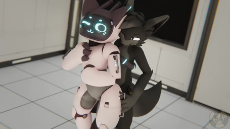 animal_genitalia anthro anthrofied duo erection female female_penetrated from_behind_position fur genital_slit genitals grey_body grey_fur handle handles_on_hips holding_leg machine male male/female male_penetrating male_penetrating_female nude penetration penile penile_penetration penis penis_in_vagina screen screen_face sex smile standing standing_sex tapering_penis vaginal vaginal_penetration vulva white_body nuclear54 sound_warning carrefour pudu_robotics goob_(nuclear54) kerfus bellabot mammal robot 16:9 3d_(artwork) 3d_animation animated blender_(artwork) digital_media_(artwork) hi_res high_framerate short_playtime sound video widescreen