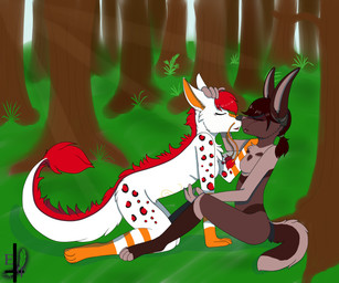 anthro box breasts container duo female female/female fur love master medium_breasts tail anonymous_artist sakaya mythology akuna canid canine dragon fox furred_dragon furred_scalie lagomorph leporid mammal mythological_creature mythological_scalie rabbit scalie 6:5 absurd_res hi_res