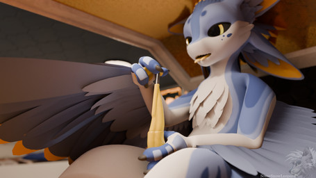 anthro blue_body blue_feathers feathers genitals holding_penis inside male nude object_in_urethra pawpads penetration penis science_fiction solo sounding_rod tapering_penis tongue tongue_out urethral urethral_bulge urethral_penetration white_body white_feathers yellow_body yellow_eyes yellow_feathers yellow_pawpads yellow_penis yellow_tongue somesnowleopard kinktober kinktober_2025 ziggi avali 16:9 3d_(artwork) 4k absurd_res blender_(artwork) blender_eevee_(artwork) digital_media_(artwork) hi_res widescreen