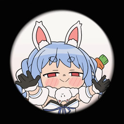 :> accessory anime_style blue_hair blush blush_lines braided_hair dancing ear_tuft eyebrows female hair hair_accessory hands_up multicolored_hair neckwarmer neckwear pale_skin parody pigtails rabbit_ears simple_background solo strapon telescope thick_eyebrows tuft twin_braids twintails_(hairstyle) white_background white_hair kukie_nyan hololive vtuber usada_pekora animal_humanoid humanoid lagomorph lagomorph_humanoid leporid_humanoid mammal mammal_humanoid rabbit_humanoid 1:1 2024 animated loop no_sound short_playtime video