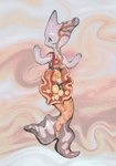 4_fingers ambiguous_gender anthro corpse fin fingers gore scales solo split_form tail tail_fin toony vein white_body dizzychelsy marine merfolk absurd_res hi_res sculpture_(artwork) traditional_media_(artwork)