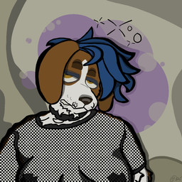 anthro breasts clenched_teeth clothing drunk female fishnet_clothing floppy_ears highlights_(coloring) narrowed_eyes neck_tuft pasties scruffy snarling snout solo substance_intoxication teeth tired tired_eyes tuft mopti-cd beagle canid canine canis domestic_dog hunting_dog mammal scent_hound 1:1 colored digital_drawing_(artwork) digital_media_(artwork) hi_res