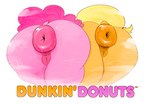 anus anus_focus blonde_hair bodily_fluids butt butt_focus dock_(anatomy) duo female feral genitals hair orange_body pink_body pink_hair pink_tail puffy_anus pussy rear_view simple_background sweat tail text white_background yellow_tail ota_(artist) dunkin'_donuts friendship_is_magic hasbro my_little_pony applejack_(mlp) pinkie_pie_(mlp) earth_pony equid equine horse mammal pony 2021 english_text hi_res