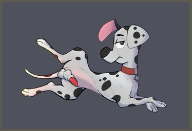 anatomically_correct anatomically_correct_genitalia anatomically_correct_penis animal_genitalia animal_penis balls black_body black_fur black_spots border canine_genitalia canine_penis collar erection feral floppy_ears fur genitals half-closed_eyes heterochromatic_ears knot knot_in_sheath knotted_penis male narrowed_eyes penis presenting presenting_penis red_collar sheath solo spots toony white_body white_fur white_spots yellow_border thatcatlie 101_dalmatian_street 101_dalmatians disney dylan_(101_dalmatians) canid canine canis dalmatian domestic_dog mammal