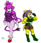 abs anthro biceps blaze_the_cat boots breasts cat clothing couple duo feline female flexing gloves mammal mina_mongoose mongoose muscles muscular_female pants plain_background sega shirt shoes shorts smile sonic_(series) white_background
Rating: Safe
Score: 1
User: misspriss
Date: February 23, 2013