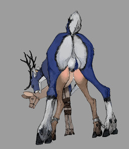 balls bodily_fluids cum cum_inside duo female feral forced from_behind_position genital_fluids genitals hooves male male/female penetration rape rear_view rope sex vaginal vaginal_penetration vulva jeffusherb cariblou_(whatisdamatter) deer mammal