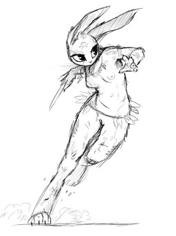 amputee anthro breasts clothed clothing disability female genitals humanoid_genitalia humanoid_vulva jewelry knife necklace nipples nude partially_clothed simple_background solo tribal vulva weapon white_background the-minuscule-task lagomorph leporid mammal rabbit absurd_res digital_media_(artwork) hi_res monochrome