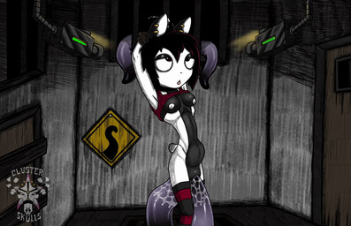 abdominal_bulge alternative_fashion anal anal_penetration anthro anthro_penetrated bodily_fluids breasts camera clothing cuff_(restraint) cum double_penetration emo female female_penetrated footwear genital_fluids penetration restraints slim small_breasts socks solo tentacle_in_ass tentacle_in_vagina tentacle_penetration tentacles tongue vaginal vaginal_penetration clusterskulls lagomorph leporid mammal rabbit animated