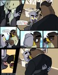 afrotropical_parrot avian bird blush clothing comic dialogue disney ducktales ducktales_(2017) english_text falcon falcon_graves falconid french_kissing furniture hi_res inside kissing ladybugk living_room male male/male mark_beaks parrot romantic romantic_couple text true_parrot