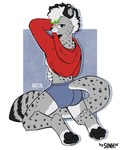 anthro boxers_(clothing) clothed clothing femboy hoodie male male/male paws solo topwear underwear iro_sinh felid humanoid leopard mammal pantherine snow_leopard tiger 4:5 full-length_portrait hi_res portrait