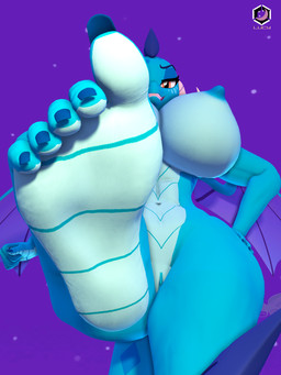 5_toes anthro big_breasts big_butt big_feet breasts butt feet female foot_fetish foot_focus genitals humanoid_feet macro macro_anthro macro_female nipples non-mammal_nipples plantigrade solo spread_wings tail toes vulva wide_hips wings lucy_moon friendship_is_magic hasbro my_little_pony mythology princess_ember_(mlp) dragon mythological_creature mythological_scalie scalie 3:4 3d_(artwork) absurd_res digital_media_(artwork) hi_res