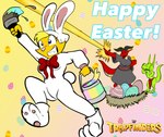 adventure critterkin fabianzibb fantasy hiroko holidays humor kisuke fabian_zibb_(artist) easter trapfinders katya kobold scalie 2024 absurd_res hi_res