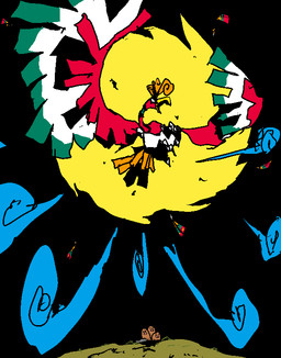 action_pose ambiguous_gender beak big_wings black_background brown_body dramatic_lighting duo feathers feet feral front_view open_mouth pink_nose pose red_body simple_background sun tail tail_feathers talons toes white_body wind wings vanila_ice_ice nintendo pokemon avian dugtrio generation_1_pokemon generation_2_pokemon ho-oh legendary_pokemon pokemon_(species) digital_drawing_(artwork) digital_media_(artwork)