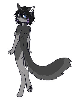 accessory anthro biped blue_eyes breasts claws digitigrade featureless_breasts female female_anthro fluffy fluffy_tail freckles fur fur_markings grey_body grey_fur hair hair_accessory inner_ear_fluff looking_at_viewer looking_back looking_back_at_viewer markings medium_hair nude nude_anthro nude_female pawpads paws pose rear_view short_hair simple_background small_breasts solo tail tuft white_background vedacia luna_(veevobyte) domestic_cat felid feline felis mammal aliasing digital_drawing_(artwork) digital_media_(artwork) full-length_portrait greyscale monochrome portrait spot_color