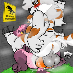 ambiguous_fluids anal_fluids anthro anus anus_expansion arm_hair backsack balls belly big_butt big_penis blush bodily_fluids body_hair brick_wall brown_hair butt chest_hair claws duo expansion genital_fluids genitals grass hair hairy_tail knot knotted_penis male male/male overweight paws penis perineum plant precum pubes sauna scratches sign steam wall_(structure) h8rny_drag0ny mythology eddie_(eddiewoof) g10_(h8rny_drag0ny) canid canine canis fox mammal mythological_canine mythological_creature werecanid werecanine werecreature werewolf wolf 1:1 hi_res