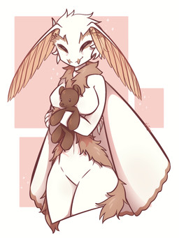 anthro female plushie teddy_bear shougai arthropod insect lepidopteran moth 3:4 hi_res portrait