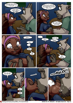 4_fingers accessory age_difference anthro anthro_on_anthro biped black_nose blue_clothing blue_shirt blue_t-shirt blue_topwear bodily_fluids bottomwear breast_fondling breast_play breasts brown_body brown_fur brown_nose clothed clothed_anthro clothed_female clothed_male clothing copyright_symbol countershade_snout countershading dialogue dipstick_ears duo ear_markings ellipsis eyebrows eyelashes eyewear female female_anthro fingers fondling fur furniture glasses gloves_(marking) group hair hand_on_breast humanoid_hands inside kissing linked_speech_bubble looking_at_another male male/female male_anthro markings multicolored_ears nipples on_sofa page_number patreon_logo patreon_username quills_(anatomy) reverse_countershading saliva shirt shorts sitting sitting_on_sofa snout sofa speech_bubble sweat symbol t-shirt tan_body tan_fur text topwear wearing_glasses white_body white_fur eric_schwartz patreon doug_(ews) holly_(ews) canid canine canis domestic_dog herding_dog hybrid mammal pastoral_dog porcupine rodent welsh_corgi wolf wolfdog 2022 artist_name comic dated english_text hi_res url