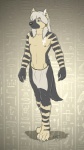 ankh anthro bottomwear clothing ear_piercing egyptian hair loincloth long_hair male piercing solo tail conditional_dnp moodyferret osiris_(hyenafur) brown_hyena hyena mammal 2010