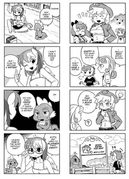 anthro book exclamation_point eyewear feathered_wings feathers female glasses horn humor interrobang male question_mark tail text wings shepherd0821 friendship_is_magic hasbro my_little_pony mythology apple_bloom_(mlp) applejack_(mlp) cutie_mark_crusaders_(mlp) rainbow_dash_(mlp) scootaloo_(mlp) spike_(mlp) sweetie_belle_(mlp) dragon earth_pony equid equine horse mammal mythological_creature mythological_equine mythological_scalie pegasus pony scalie unicorn comic english_text greyscale monochrome