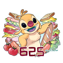 ambiguous_gender anthro baguette biped black_eyes bread buckteeth cheese chest_tuft dairy_products food fruit fur hand_on_hip looking_at_viewer meat open_mouth open_smile plant purple_tongue red_nose sandwich_(food) sausage simple_background smile solo teal_mouth teeth text tomato tongue tuft yellow_body yellow_fur kurokuma824 disney lilo_and_stitch reuben_(lilo_and_stitch) alien experiment_(lilo_and_stitch) 2025 artist_name digital_drawing_(artwork) digital_media_(artwork) hi_res male_(lore)
