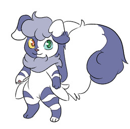 2_tails :3 ambiguous_gender anthro blue_body blue_fur blue_hair blue_sclera blue_stripes dipstick_ears ear_markings floppy_ears fur green_eyes hair heterochromia hip_tuft mane multi_tail multicolored_ears neck_tuft pink_nose red_eyes semi-anthro simple_background solo split_form striped_legs stripes tail tail_tuft tuft white_background white_body white_fur yellow_sclera shellyochunks nintendo pokemon menthe_"mint"_julep chimera_cat generation_6_pokemon meowstic pokemon_(species) 2022 low_res intersex_(lore) trans_(lore) trans_woman_(lore)