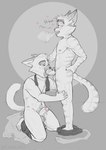4_fingers anthro anthro_on_anthro anthro_penetrated anthro_penetrating anthro_penetrating_anthro athletic athletic_anthro athletic_male balls blush bodily_fluids bottomwear bottomwear_down breath breathing_noises circle_background clothed clothing duo erection eyebrows fellatio fingers fur genital_fluids genitals grey_background hand_on_another's_penis hand_on_penis head_tuft heart_symbol humanoid_genitalia humanoid_penis male male/male male_anthro male_penetrated male_penetrating male_penetrating_male markings navel nipples oral oral_penetration pants pants_down partially_clothed partially_clothed_anthro partially_clothed_male penetration penile penile_penetration penis penis_in_mouth precum precum_string saliva saliva_on_penis sex shirt simple_background striped_arms striped_back striped_body striped_fur striped_legs striped_markings striped_tail stripes tail tail_markings teeth throbbing throbbing_penis tongue tongue_out topwear tuft darkcatto lackadaisy rocky_rickaby sedgewick_sable domestic_cat felid feline felis mammal 2023 digital_drawing_(artwork) digital_media_(artwork) hi_res spot_color