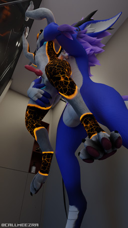abdominal_bulge against_surface against_wall anal anal_penetration animal_dildo animal_genitalia animal_penis animal_sex_toy anthro anthro_on_anthro anthro_penetrated anthro_penetrating anthro_penetrating_anthro asphyxiation bathroom bodily_fluids canine_genitalia canine_penis choking cum cum_drip dildo dripping duo equine_dildo equine_genitalia equine_penis fur genital_fluids genitals hair knot knotted_penis male male/male male_penetrated male_penetrating male_penetrating_male multicolored_body multicolored_fur multicolored_hair muscular muscular_male penetration penile penile_penetration penis penis_in_ass sex sex_toy sheath callmeezra ezra_(fara_rex) canid mammal nardoragon rexouium 3d_(artwork) 4k 9:16 absurd_res blender_(artwork) blender_cycles_(artwork) digital_media_(artwork) hi_res