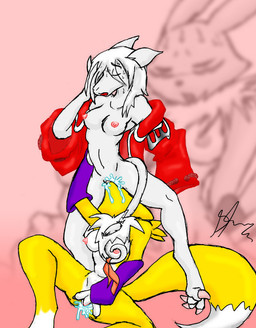 anthro breasts burmecian canine claws clothed clothing crossover cunnilingus digimon duo elbow_gloves eyes_closed female female/female final_fantasy final_fantasy_ix fingering fox freya_crescent fur glenn gloves hair mammal masturbation nipples open_shirt oral pussy_juice rat renamon rodent sex shirt square_enix sweat vaginal vaginal_masturbation video_games white_fur white_hair yellow_fur

Rating: Explicit
Score: 1
User: Kitsu~
Date: July 08, 2009
