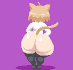 :3 bedroom_eyes big_butt blonde_hair bodily_fluids bottomless bouncing_butt butt butt_jiggle butt_slap clothed clothing disembodied_hand duo female female_humanoid footwear genitals hair hand_on_butt hand_print huge_butt huge_hips jiggling knee_highs knee_socks legwear looking_at_viewer looking_back narrowed_eyes open_mouth pussy red_eyes seductive shaking_butt shirt slap socks solo_focus spank_marks spanking tears thick_thighs thigh_jiggle topwear white_body white_skin wide_hips spinneborg creative_commons melty_blood tsukihime type-moon neco-arc animal_humanoid cat_humanoid felid felid_humanoid feline feline_humanoid humanoid mammal mammal_humanoid animated digital_media_(artwork) full-length_portrait hi_res pixel_(artwork) pixel_animation portrait short_playtime