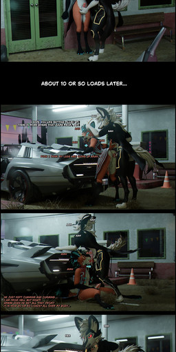 anal anal_orgasm anal_penetration anthro aroused bodily_fluids car cum cum_in_ass cum_in_mouth cum_inside cyberpunk dialogue duo ejaculation fellatio femboy flaccid genital_fluids genitals handjob hands-free horn looking_pleasured male male/male male_penetrated male_penetrating male_penetrating_male oral orgasm outside penetration penile penile_penetration penis penis_in_ass public public_sex sex sitting vehicle vrchat_model wings sanythefox sany_van_fox sol_heylyn_(sanythefox) canid canine fox lagomorph mammal wolpertinger 3d_(artwork) absurd_res comic digital_media_(artwork) hi_res long_image tall_image