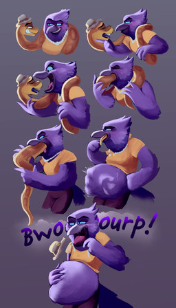 abdominal_bulge after_vore anthro anthro_pred armless beak belly belly_expansion big_belly blue_eyes bodily_fluids bottomwear burping clothing digestion duo expansion eye_contact eyebrows eyes_closed feathers female female_anthro female_pred feral feral_prey forked_tongue grey_background grey_body grey_feathers grin half-closed_eyes hand_on_belly hat headgear headwear hungry interspecies jewelry legless long_body looking_at_another looking_at_partner male male/female male_feral male_prey narrowed_eyes necklace open_mouth pants saliva saliva_string scales shirt simple_background size_difference smile soft_vore standing swallowing tail tail_feathers teeth text tongue tongue_out topwear vore willing_pred daki_woo dreamworks the_bad_guys doom_(the_bad_guys) mr._snake_(the_bad_guys) avian bird corvid corvus_(genus) crow oscine passerine reptile scalie snake absurd_res hi_res sequence