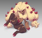 ambiguous_gender anthro biped black_sclera brown_body claws fusion on_ground pokemon_fusion raised_leg red_eyes shadow smile solo lopunana nintendo pokemon generation_4_pokemon generation_5_pokemon lopunny pokemon_(species) zoroark absurd_res hi_res