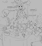 cosplay female gameboard group isi dungeons_and_dragons hasbro nintendo pokemon wizards_of_the_coast delphox gardevoir generation_3_pokemon generation_6_pokemon generation_9_pokemon humanoid pokemon_(species) tinkaton hi_res monochrome