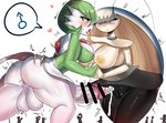 2019 antennae_(anatomy) anus arthropod balls big_breasts big_penis blush bodily_fluids breasts butt butt_grab censor_bar censored clothing cum digital_media_(artwork) duo_focus erection female fingers gardevoir gender_symbol generation_3_pokemon generation_7_pokemon genital_fluids genitals green_hair group gynomorph gynomorph/female hair hand_on_butt heart_symbol ineffective_censorship insect intersex intersex/female large_group larger_female larger_male macro male male_symbol mammal narrowed_eyes nintendo nipples non-mammal_nipples not_furry nude open_mouth penis pheromosa pokemon pokemon_(species) purple_eyes pussy shiny_pokemon simple_background size_difference symbol tongue ultra_beast white_background white_body white_skin ytrall