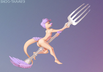 anthro cutlery feathers fork hair kitchen_utensils male nude orange_body purple_hair scales simple_background solo standing striptease tail tools conditional_dnp shido-tara goodbye_volcano_high ko_op_(game_developer) sage_(gvh) dinosaur dromaeosaurid microraptor prehistoric_species reptile saurischian scalie theropod hi_res trans_(lore) trans_man_(lore)