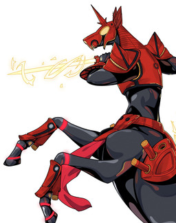 clothed clothed_male clothed_taur clothing fingers holding_object holding_weapon hooves horn male side_view simple_background solo weapon nulia equid equid_taur equine equine_taur mammal mammal_taur taur 2026 digital_drawing_(artwork) digital_media_(artwork) hi_res