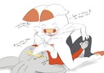 anthro balls blush clothed clothing cockslap dialogue duo erection erection_under_clothing foreskin genitals incest_play male male/male penis penis_on_face pinned pubes slap text twerpishimp nintendo pokemon generation_8_pokemon lagomorph leporid mammal pokemon_(species) rabbit raboot scorbunny absurd_res english_text hi_res brother_(lore) brothers_(lore) incest_(lore) sibling_(lore)