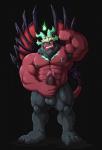 armpit_hair body_hair genitals male masturbation muscular muscular_male nipple_piercing nipples penile penile_masturbation penis piercing solo gojho league_of_legends riot_games tencent galio_(lol) demon absurd_res hi_res