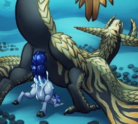 abdominal_bulge andromorph andromorph/male andromorph_on_feral andromorph_penetrated anthro anthro_on_feral anthro_penetrated arm_tattoo bestiality blue_body blue_eyes blue_fur blue_hair bodily_fluids choker claws collar cum cum_inflation cum_inside curvy_figure duo erection feral feral_penetrating feral_penetrating_anthro fur genital_fluids genitals grey_body grey_fur hair hooves huge_penetration inflation intersex intersex/male intersex_on_feral intersex_penetrated jewelry knot knotted_penis male male_penetrating male_penetrating_andromorph male_penetrating_intersex necklace penetration penile penile_penetration penis sex size_difference smaller_penetrated tattoo vaginal vaginal_penetration voluptuous vulva wide_hips wings pheonixbat capcom monster_hunter mythology canid canine canis deer dragon flying_wyvern hybrid mammal mythological_creature mythological_scalie rey_dau scalie wolf absurd_res hi_res