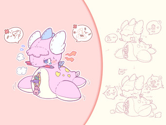 after_transformation begging bodily_fluids breath eyes_closed female feral flippers head_wings horn iconography internal magic_wand pen_(object) pencil_(object) pencil_case permanent_transformation pink_body pink_skin plushie plushie_tag plushie_transformation plushification silenced solo speech_bubble tan_body tan_skin tears thought_bubble time_lapse unusual_wing_placement wings zipper kareha_21909 animate_inanimate aquatic loch_ness_monster plesiosaur prehistoric_species reptile scalie 4:3 hi_res
