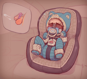 anthro bad_parenting balls bdsm biped blush bodily_fluids bondage bondage_gear bondage_gloves bound car car_seat chastity_cage chastity_device clothed clothing costume cum cum_in_diaper cum_while_chaste diaper erection eyes_closed footed_sleeper forced forced_orgasm fur gag gagged genital_fluids genitals hair handwear humanoid_genitalia humanoid_penis inside_car inside_vehicle male masturbation orgasm pacifier pacifier_gag penile penile_masturbation penis seat sex_toy shota simple_background solid_chastity_cage solo spread_legs spreading submissive submissive_male tears toddler translucent translucent_chastity_cage unclean_diaper vehicle vibrator vibrator_on_penis wearing_chastity_cage wearing_chastity_device young young_anthro young_male skidoo mammal digital_media_(artwork)