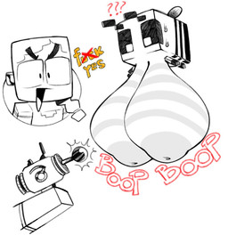 4_legs ambiguous_gender antennae_(anatomy) big_breasts big_eyes big_nipples black_sclera bodily_fluids braided_hair braided_ponytail breast_expansion breast_focus breasts expansion eyebrows female feral hair holding_object holding_ranged_weapon holding_raygun holding_weapon insect_wings nipples onomatopoeia open_mouth orange_text ponytail profanity question_mark ranged_weapon raygun simple_background sound_effects sweat sweatdrop text thick_eyebrows weapon white_background wings garlicjrart microsoft minecraft mojang xbox_game_studios alex_(minecraft) arthropod bee bee_(minecraft) human hymenopteran insect mammal 2025 digital_drawing_(artwork) digital_media_(artwork) english_text ibispaint_(artwork) partially_colored sketch